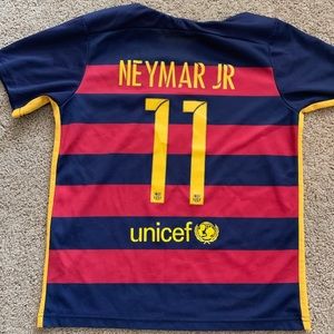 Retro Barcelona 2015-16 Neymar Home Jersey